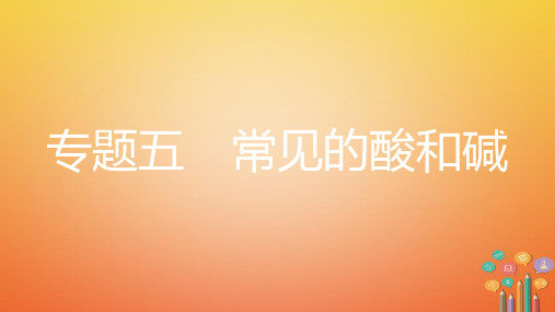【最新】中考化学一轮复习 第一部分 考点知识梳理 模块一 身边的化学物质 专题五 常见的酸和碱课件-