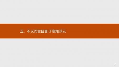 不义而富且贵,于我如浮云ppt