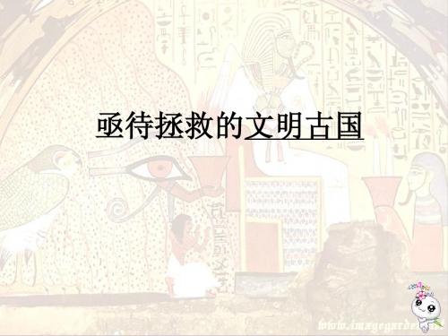 亟待拯救的文明古国