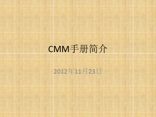 CMM手册查询