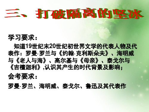 打破隔离的坚冰ppt7 人民版