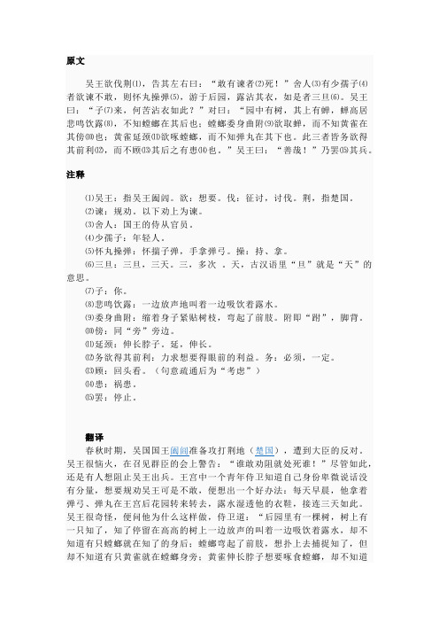 螳螂捕蝉,黄雀在后