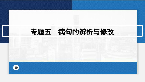 2024年中考语文一轮复习课件：病句的辨析与修改