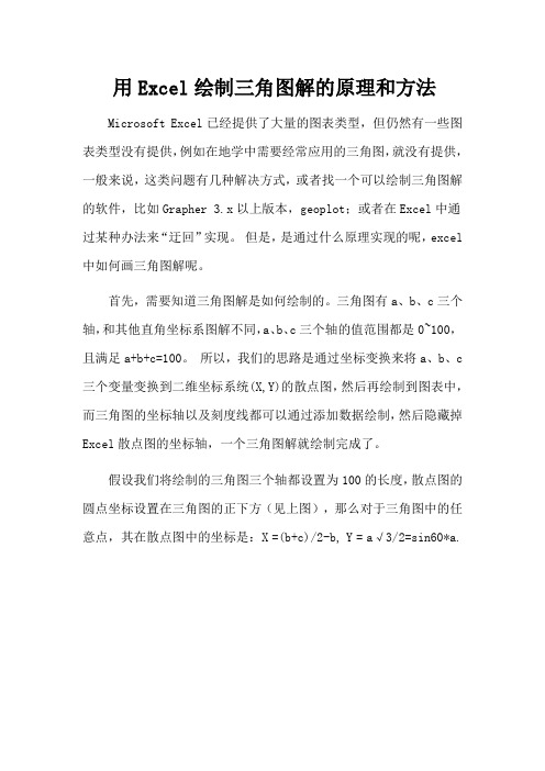 用Excel绘制三角图解的原理和方法