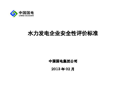 国电集团水力发电企业安全性评价标准2013年版 (1)