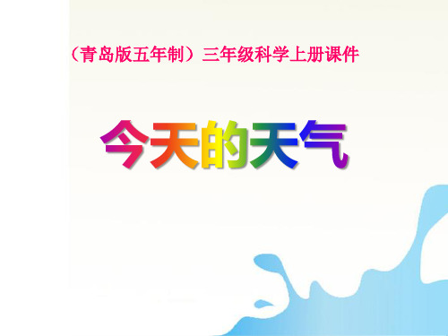 《今天的天气》(最新)ppt
