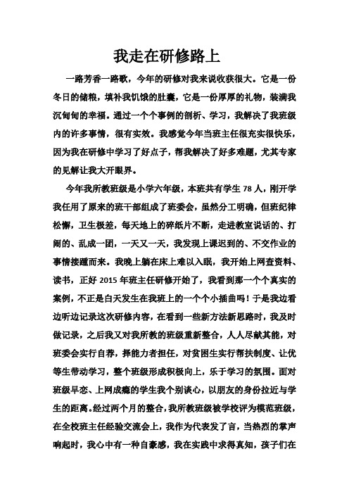 我走在研修路上