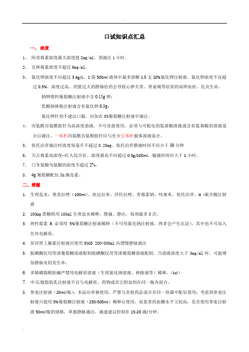 临床药师培训知识点