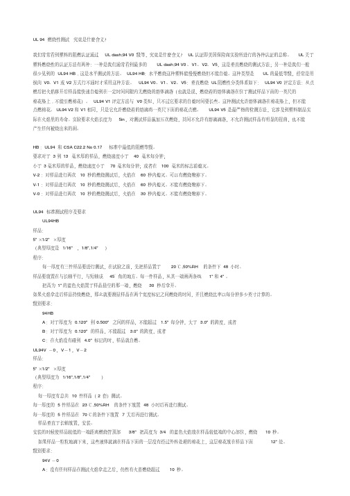 UL94V0燃烧性测试