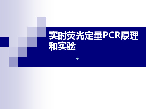 实时荧光定量PCR原理和实验
