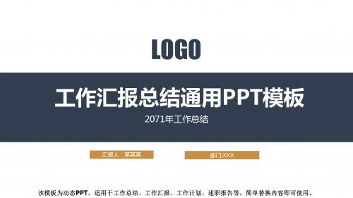 2018最新2071年工作总结【定制ppt】