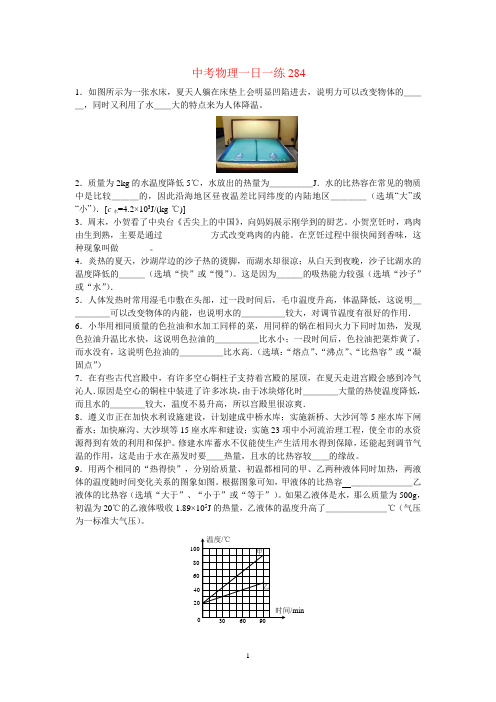 中考物理一日一练284