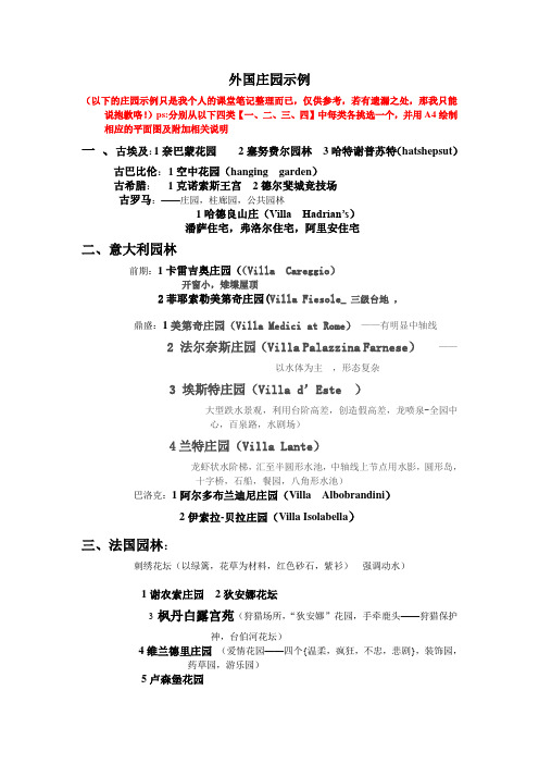 外国庄园事例