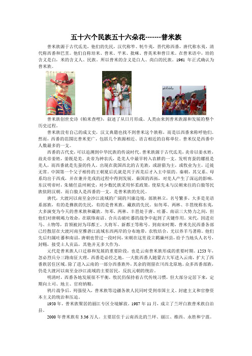五十六个民族五十六朵花-----普米族