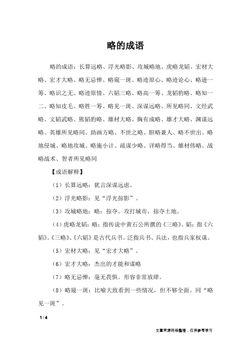 略的成语_