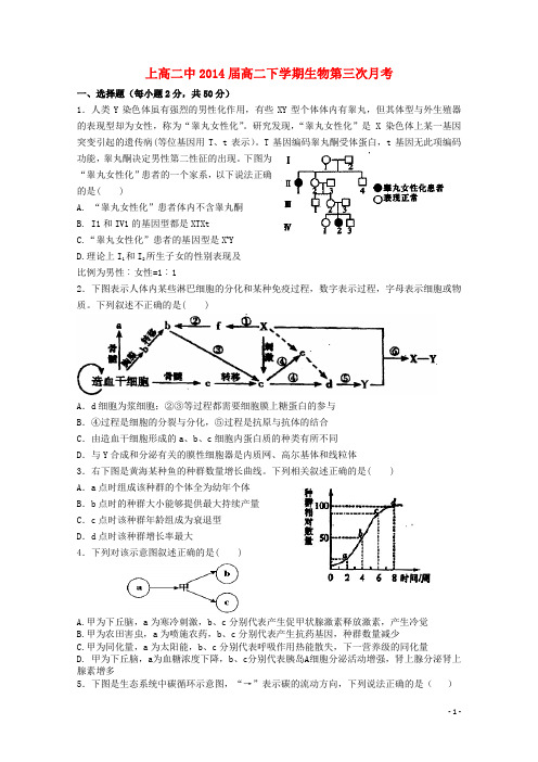 江西省上高二中高二生物5月月考试题