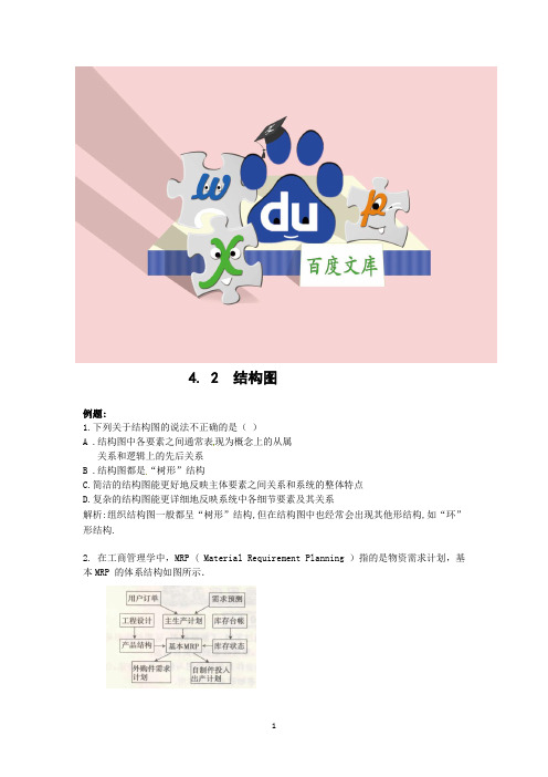 高中数学：新人教A版选修1-2 4.2结构图(同步练习)