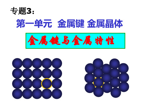 苏教版必修专题一金属键与金属特性PPT课件