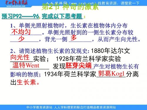 浙教版科学八上《神奇的激素》ppt课件