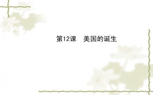 第12课 美国的诞生课件 (人教版九年级上册)