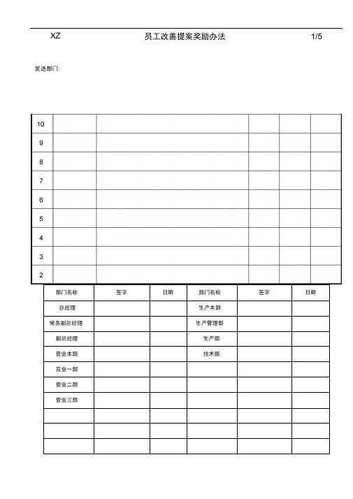 员工改善提案奖励办法修订稿