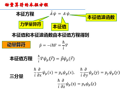 3.2 动量算符和角动量算符