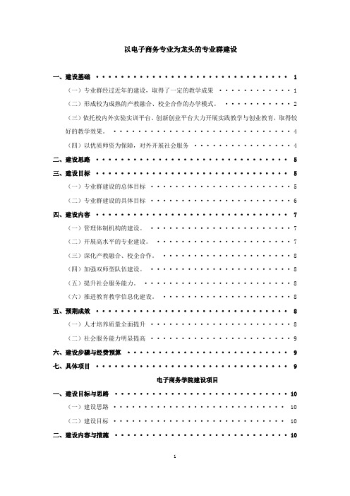 以电子商务专业为龙头的专业群建设-四川商务职业学院