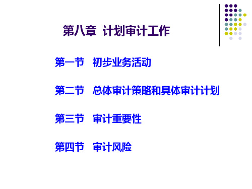 八计划审计工作ppt课件