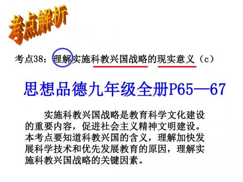 实施科教兴国战略(考点38)(复习课件)