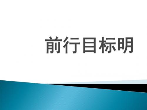 前行目标明