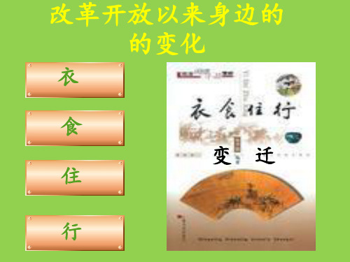 改革开放以来身边的变化 ppt课件