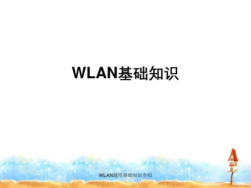 WLAN通用基础知识介绍