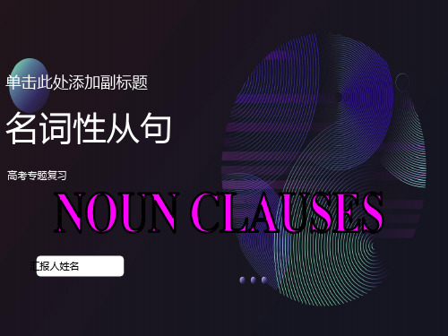 高考语法专题名性词从句