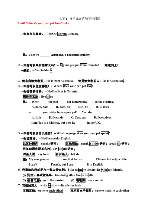 人教版新目标_go_for_it!七年级下册_英语__1-12单元知识点