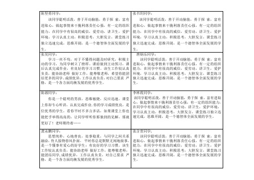 2016下评语2解析