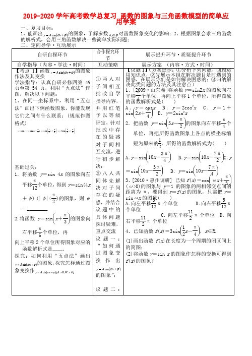 2019-2020学年高考数学总复习 函数的图象与三角函数模型的简单应用学案.doc