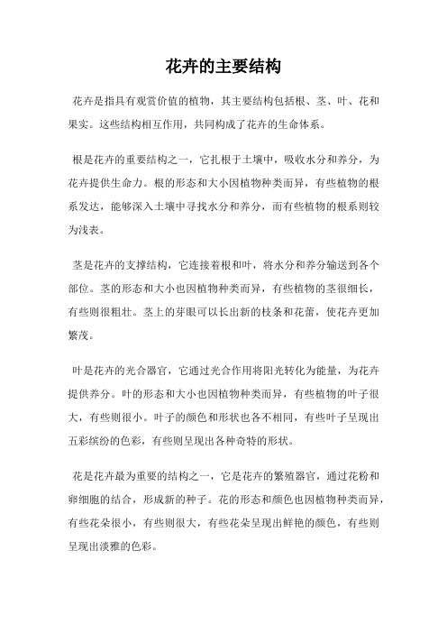 花卉的主要结构