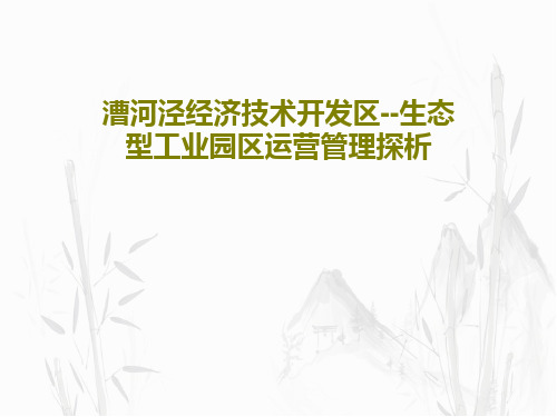 漕河泾经济技术开发区--生态型工业园区运营管理探析共27页文档