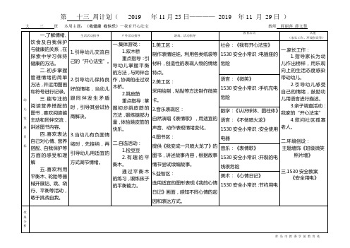 十三周  我有开心法宝幼儿园大班