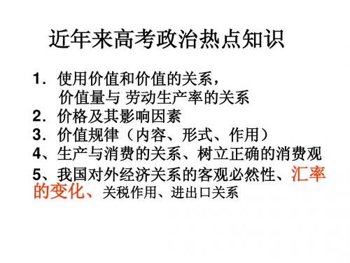 高考政治热点易错点