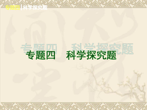 【广东中考,化学专题突破】专题四 科学探究题 (专题总结+例题讲解23ppt)