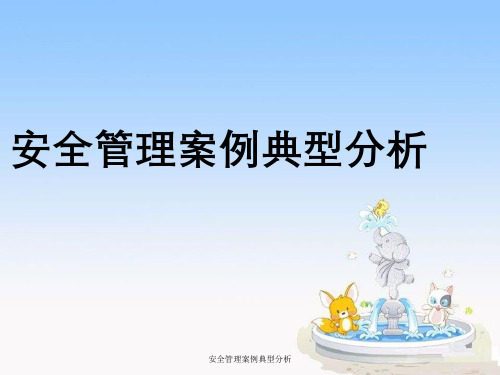 安全管理案例典型分析