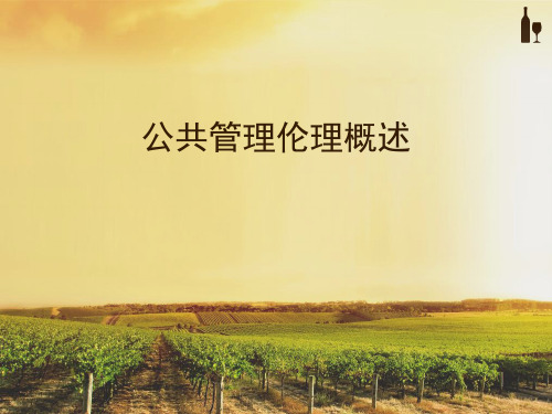 公共管理伦理概述