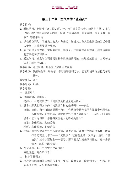 教案——空气中的“流浪 汉”
