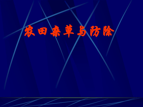 农田杂草与防除