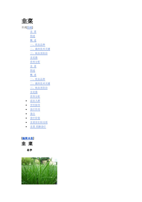 韭菜