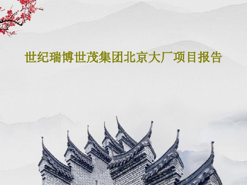 世纪瑞博世茂集团北京大厂项目报告129页PPT