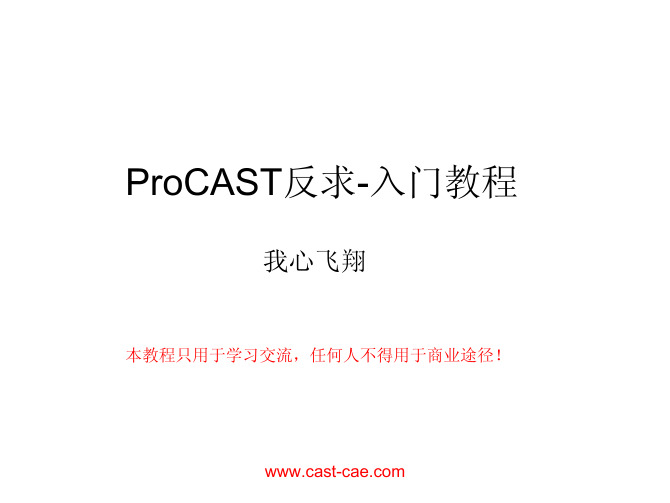 Procast 反求-inverse入门教程