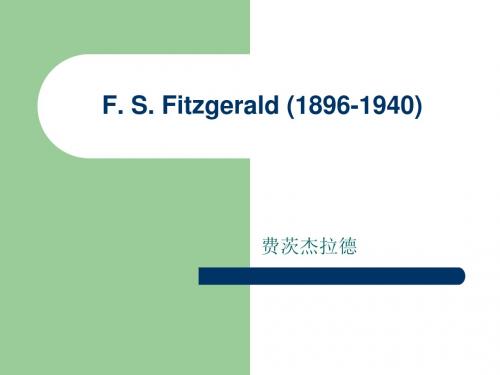 Chapter 14 Fitzgerald-Hemingway