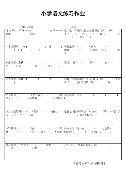 二年级语文随堂精选习题IV (48)